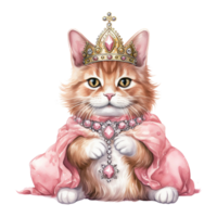 mignonne peu rose chat aquarelle png