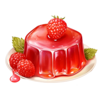 Strawberry dessert watercolor png