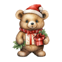 Navidad animal acuarela png