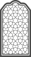 Ramadã janela com padronizar. árabe quadro, Armação do mesquita porta. islâmico Projeto modelo. oriental decoração com ornamento. png