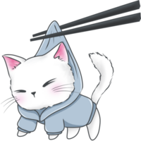 schattig kat sticker stijl elementen pro png. png