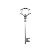 House key isolate on transparent background, Classic keys.Generative AI png