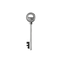 House key isolate on transparent background, Classic keys.Generative AI png