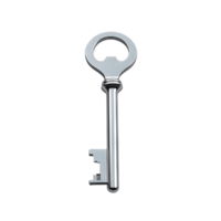 House key isolate on transparent background, Classic keys.Generative AI png