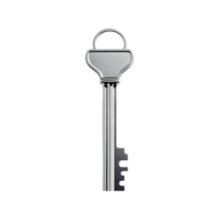 House key isolate on transparent background, Classic keys.Generative AI png