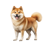 portrait of Shiba inu dog. Japanese cute dog isolate on transparent background.Generative AI png