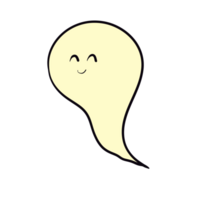 a cartoon ghost with a smile on its face png