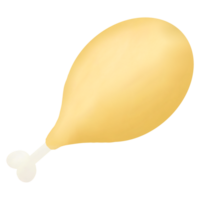 a chicken leg on a transparent background png