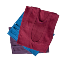 Folded colorful kids wear Sando  cotton vests isolated on the background png