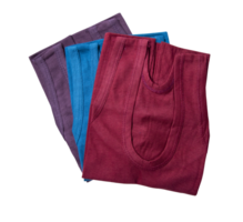 Folded colorful kids wear Sando  cotton vests isolated on the background png