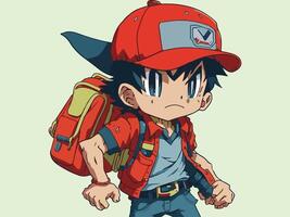 Ash Ketchum, Embarking on a Legendary Journey Through the Pokemon Universe, Mastering Battles, Building Friendships, and Defining a Heroic Legacy vector