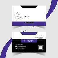 Modern and creative business card template design. Minimal style, clean double sided business card layout. vector