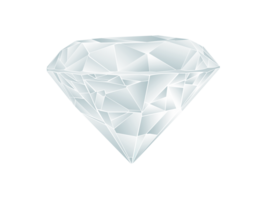 A realistic diamond, transparent background png