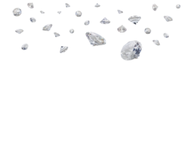 Lots of shiny diamonds falling on. transparent background png