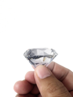 diamant juweel in hand, transparant achtergrond png