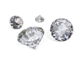 Shiny brilliant diamond placed on transparent background png