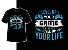 Gaming quote t shirt design or typography gamer t shirt template with creative motivation text and vector shape