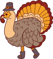 Thanksgiving turkey hand drawing style png