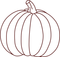 Pumpkin hand drawing doodle style png