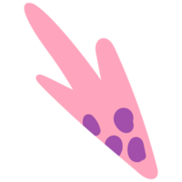 abstrakt klotter hand dragen olika former. klotter objekt oärlig höst Färg bakgrund. png