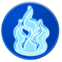 Frozen fire icon isolated over transparent background png