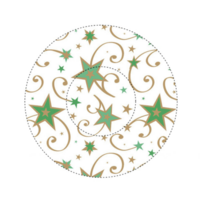 Round icon with stars pattern, cupcakes form temlpate png
