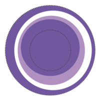 Round icon with purple spheres pattern png