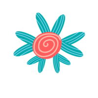 Bright flowers clipart isolated png