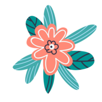 Bright flowers clipart isolated png