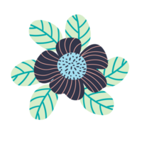 brillant fleurs clipart isolé png