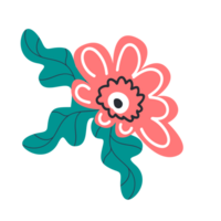 Bright flowers clipart isolated png