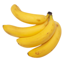 Bunch of yellow bananas isolated over transparent background, fruit clipart png illustration