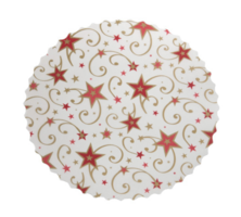 Round paper confectionery napkin with stars pattern png