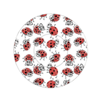 Plate with ornament or a muffins form with ladybugs pattern png
