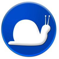 White snail icon isolated over transparent background png