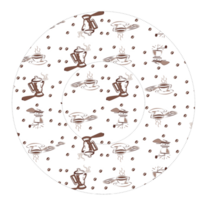 Icônes ensemble avec café temps modèle, petits gâteaux forme modèle png