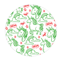 pictogrammen reeks met eenhoorn fantasie patroon, cupcakes het formulier sjabloon png