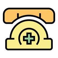 Medical call icon vector flat