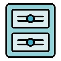 Apartment parcel locker icon vector flat