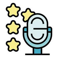 Speaker microphone icon vector flat