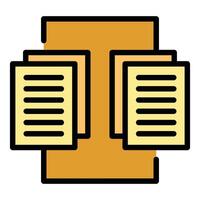 Copy document data icon vector flat