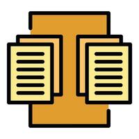 Copy document data icon vector flat