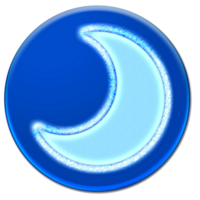 Frozen moon isolated over transparent background png