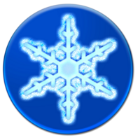 Snowflake icon illustration isolated over transparent background png