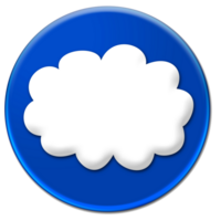 White cloud icon isolated over transparent background png