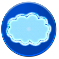 congelado nube icono aislado terminado transparente antecedentes png