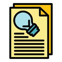 Content paper icon vector flat