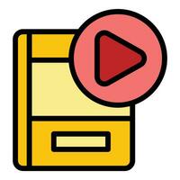 Media video content icon vector flat