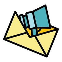 Mail content icon vector flat