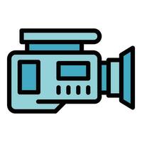 Video cam icon vector flat